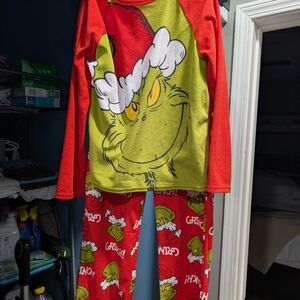Grinch Kids Pajamas Set - Red and Green